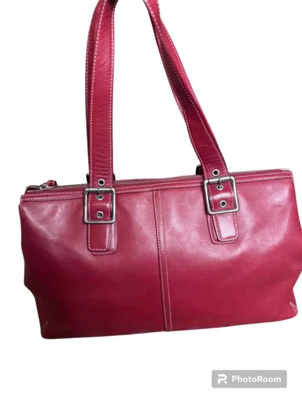 Coach Vintage Red 9554 Leather Shoulder Bag